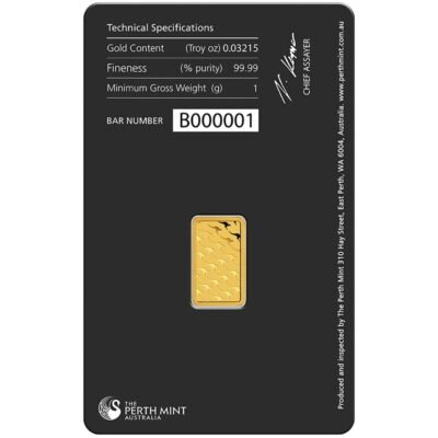 1 GRAM GOLD PERTH MINT BAR