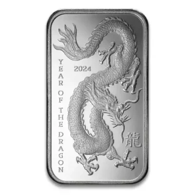 1oz Silver Bar – 2024 Lunar Year of the Dragon