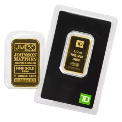 Misc Minted Gold Bar, 1/2 oz