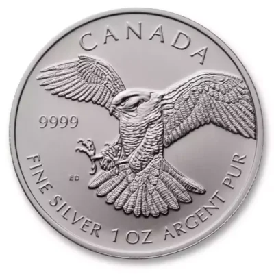RCM 1oz Silver Birds of Prey Peregrine Falcon – 2014