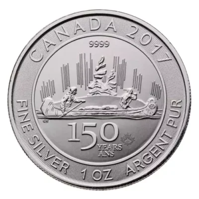 RCM 1oz Silver Canada 150 Voyageur – 2017