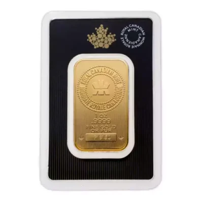 Royal Canadian Mint (RCM) Gold Bar, 1oz .9999